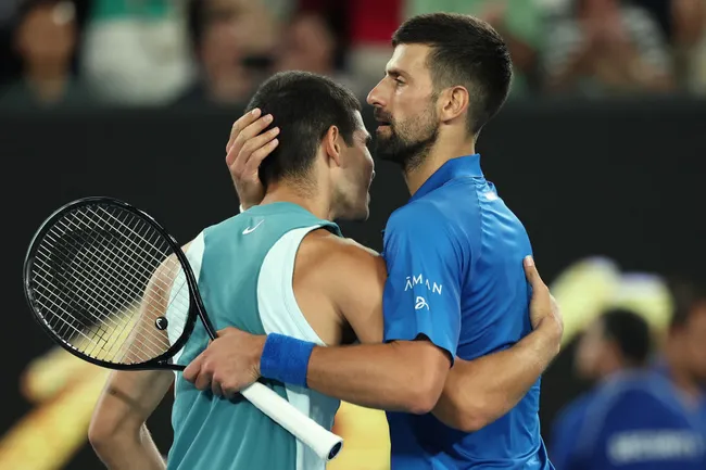 Alcaraz cayó este martes en cuartos de final&nbsp;del Australian Open 2025 frente a Djokovic – Getty