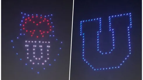 U de Chile iluminó el cielo de Santiago.