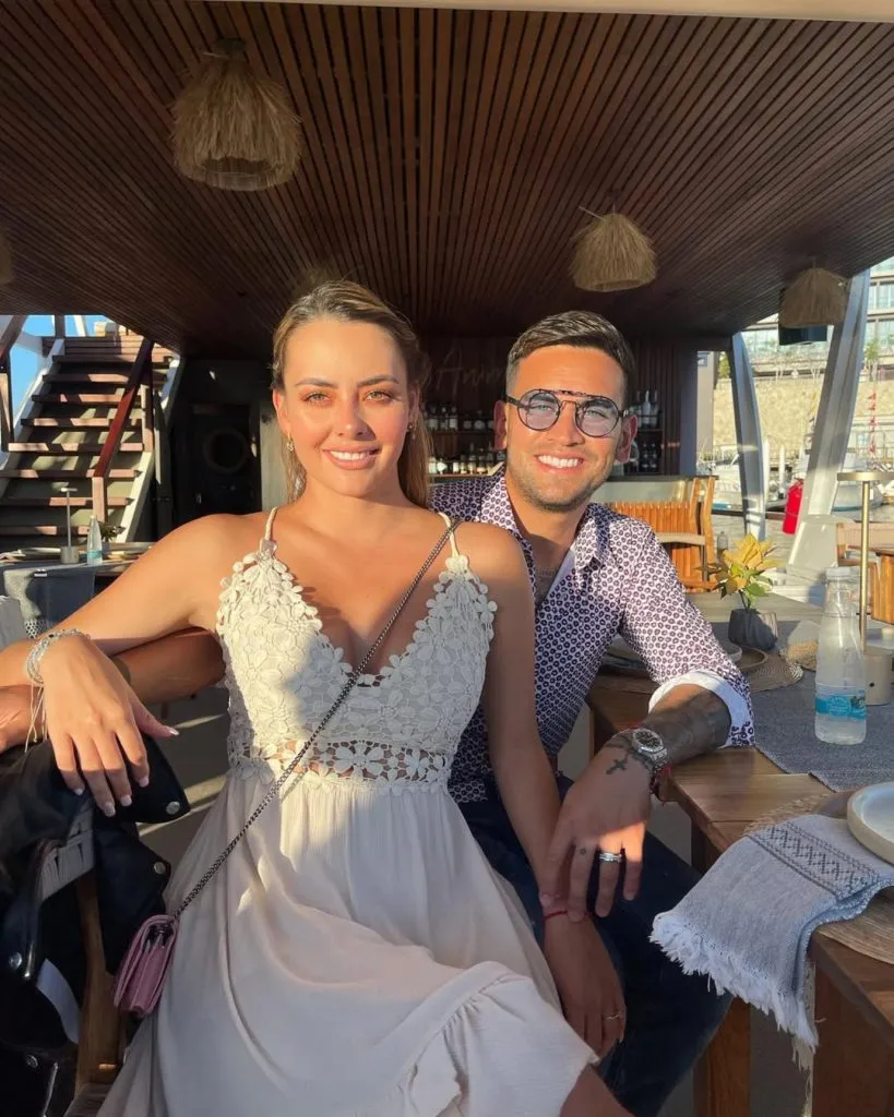 Seba Vegas junto a su esposa mexicana Ana Luisa Ganuza