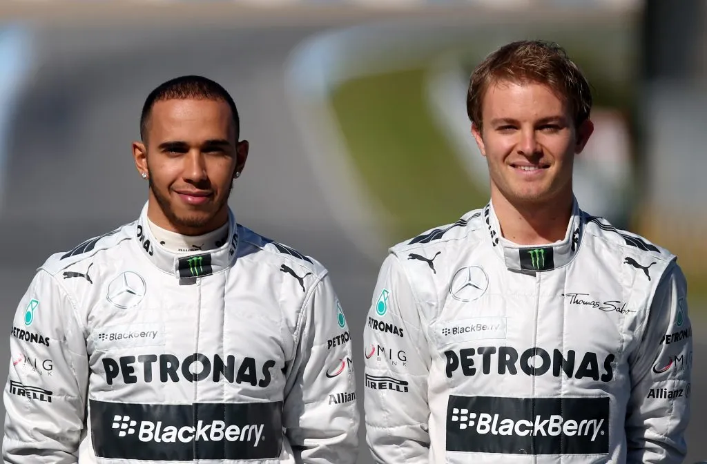 Lewis Hamilton y Nico Rosberg fueron compañeros (y rivales) en Mercedes durante cuatro temporadas.  (Foto: Paul Gilham/Getty Images)