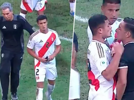 Avivada de Rossel desató la furia en Perú: capitán a los pechazos con árbitro