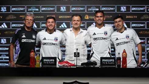 Aníbal Mosa durante la presentación de los últimos fichajes de Colo Colo.