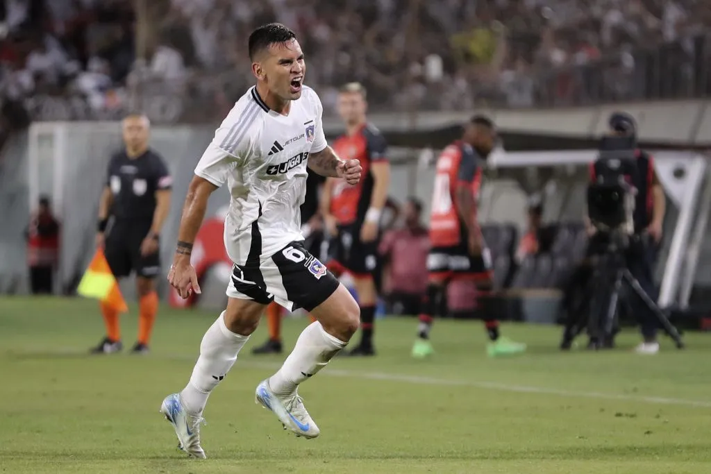 Sebastián Vegas anotó su primer gol en Colo Colo. (Felipe Zanca/Photosport).