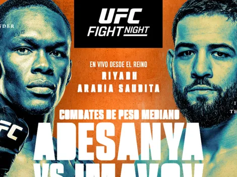 ¿Quién transmite UFC Arabia Saudita: Adesanya vs Imavov?
