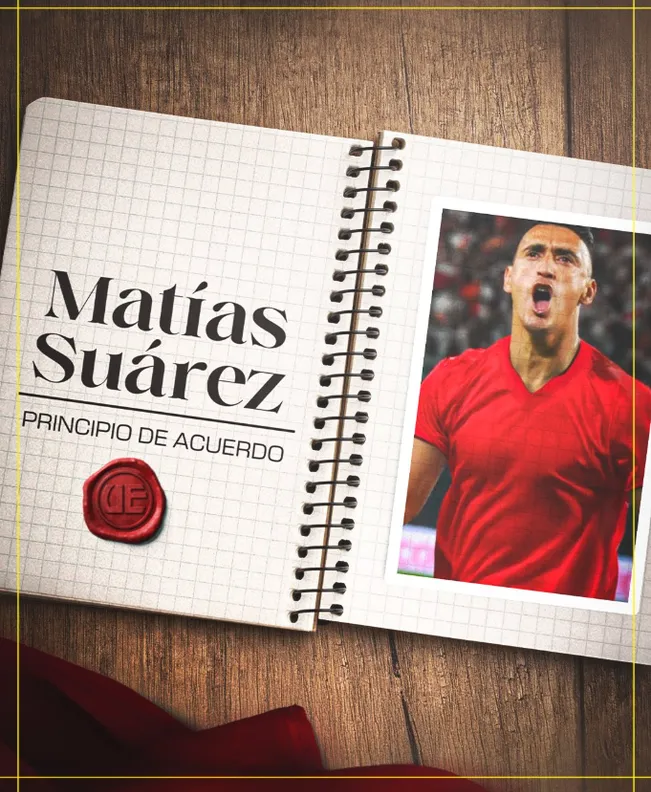 La gráfica que anunció el principio de acuerdo con Matías Suárez. (Captura Unión Española).