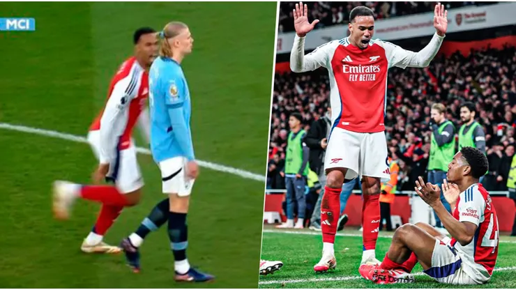 Haaland recibió las burlas de los jugadores del Arsenal