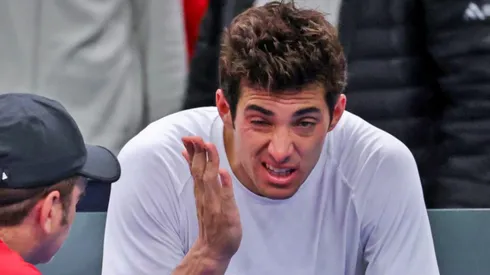 Garin recibió un fuerte golpe en uno de sus ojos.