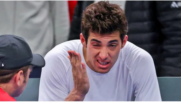 Garin recibió un fuerte golpe en uno de sus ojos.