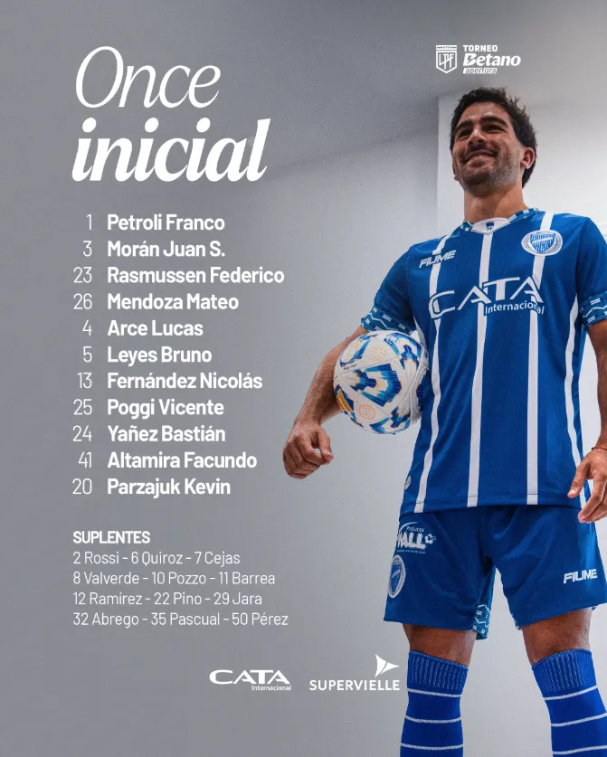 La formación de Godoy Cruz. (Captura).