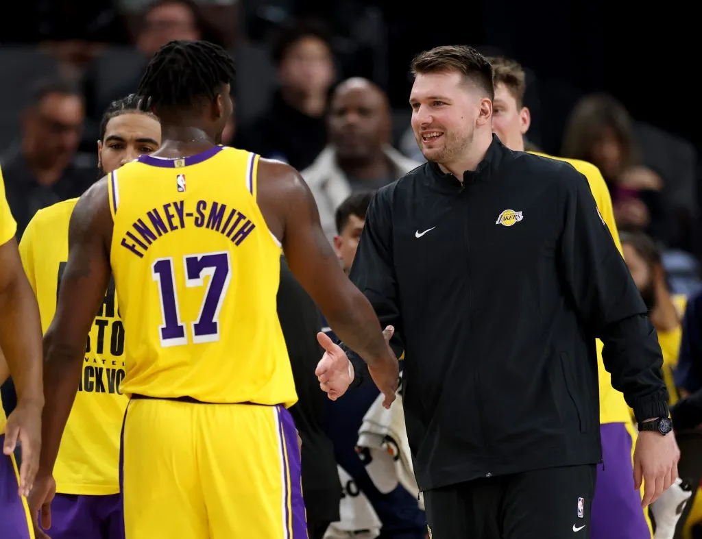 Luka Doncic estuvo presente en el triunfo de los Lakers. Imagen: Getty.