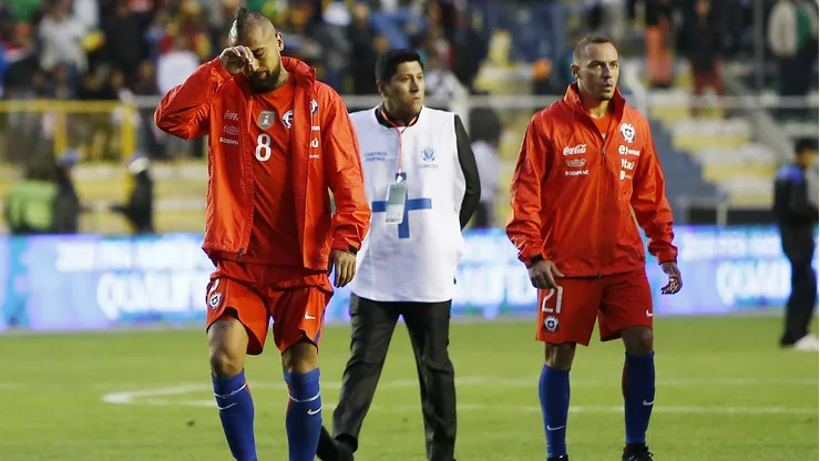 Arturo Vidal y Marcelo Díaz volvieron a compartir camarín en Juan Pinto Durán.