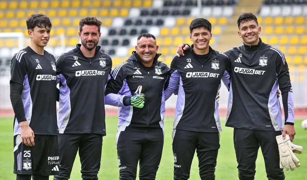 Santiago Tapia, Fernando DE Paul, Jorge Martínez, Benjamín Morales y Eduardo Villanueva. | Foto: Colo Colo.