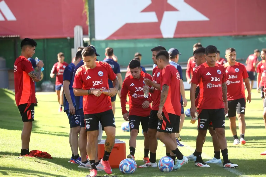 La Roja se prepara en Juan Pinto Durán. Foto: Javier Salvo/Photosport