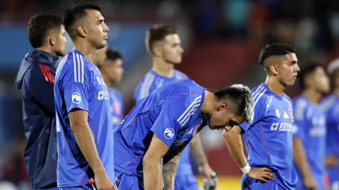 Los jugadores de Universidad de Chile se lamentan la derrota con Magallanes en la fecha 2 de la Copa Chile 2025.