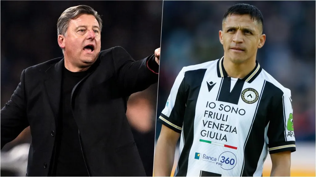 Kosta Runjaic marcó su distancia con Alexis Sánchez en Udinese. Foto: Getty Images.