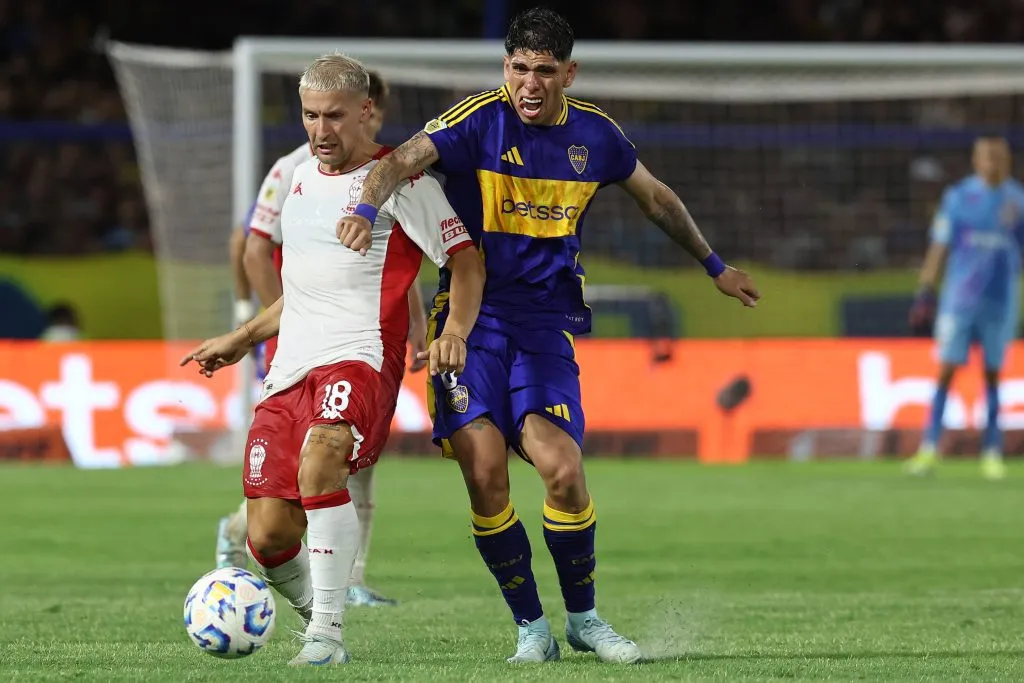 Carlos Palacios en Boca ante Huracán. (Foto: Alejandro Pagni | Imago).