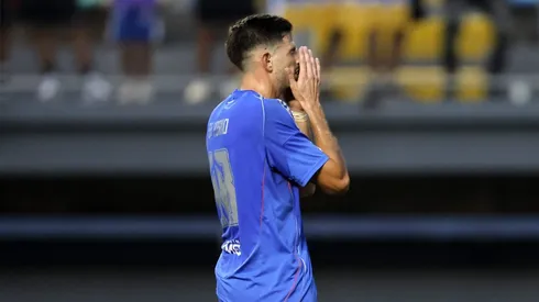 Así quedó Di Yorio tras el penal que erró ante el Chago en La Florida.