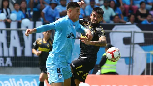 Steffan Pino y Elvis Hernández en el último Deportes Iquique vs Coquimbo Unido en el Tierra de Campeones.