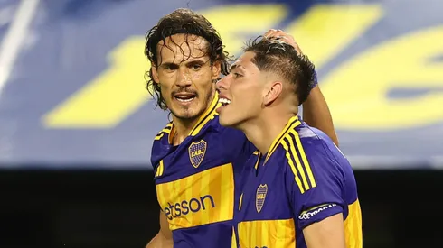 Carlos Palacios y Edinson Cavani, dos que no jugaron en la última victoria alba.