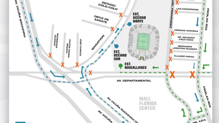 Las instrucciones que dispuso Colo Colo para el público.