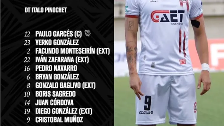 La oncena de Ítalo Pinochet. (Foto: Unión San Felipe).