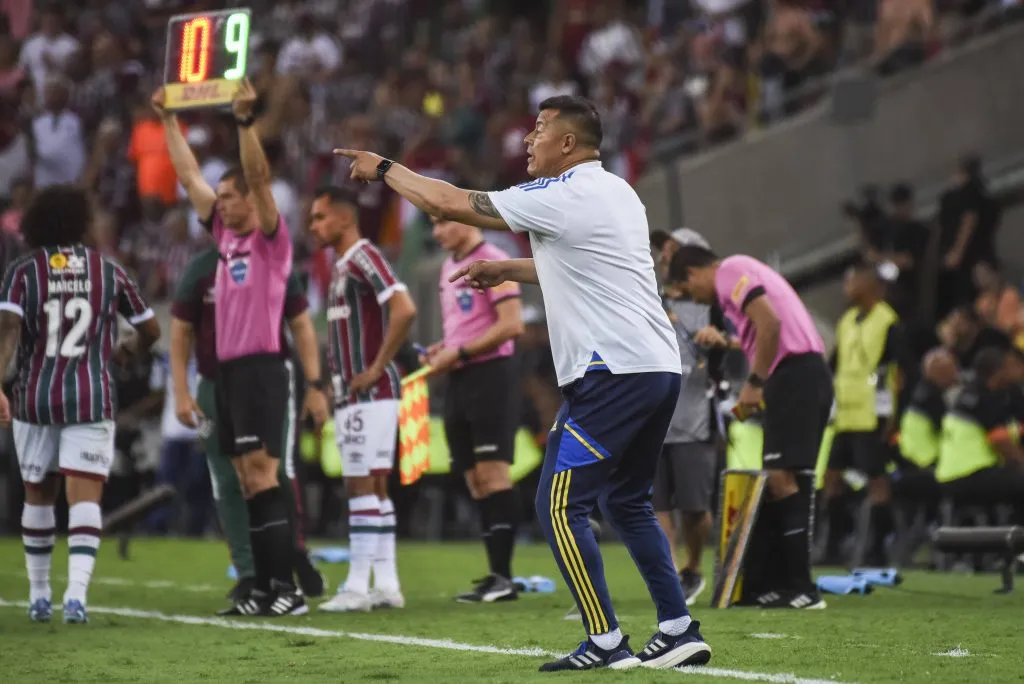 Jorge Almirón en la final ante Fluminense. (Imago).