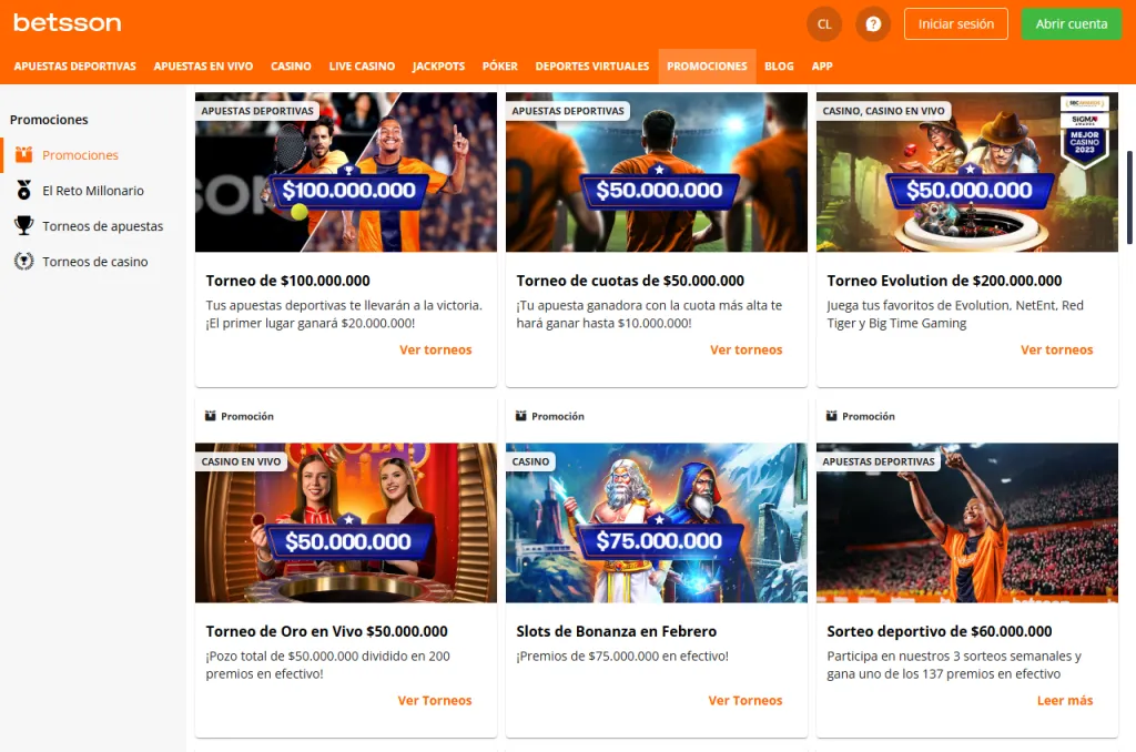 Código promocional Betsson