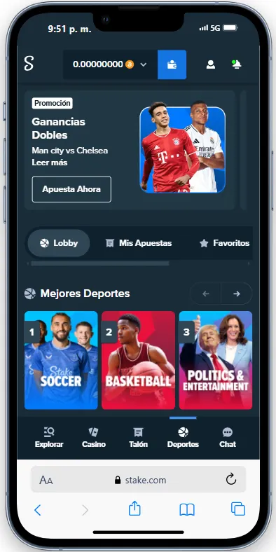 Stake app en celular