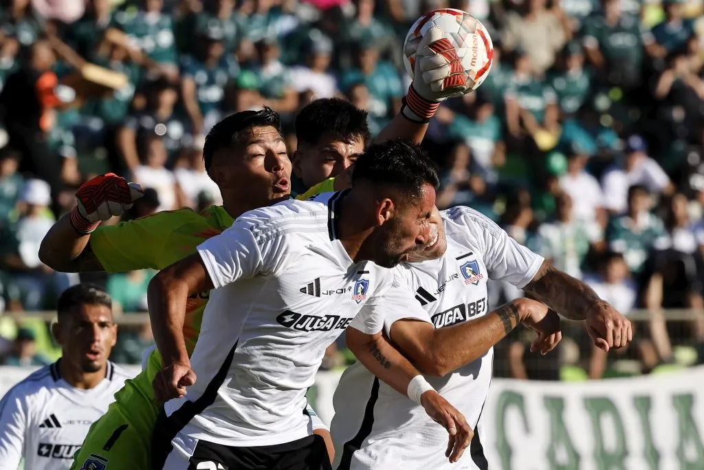 Brayan Cortés ha recibido nueve goles en seis partidos jugados en este 2025 con Colo Colo. | Foto: Photosport.