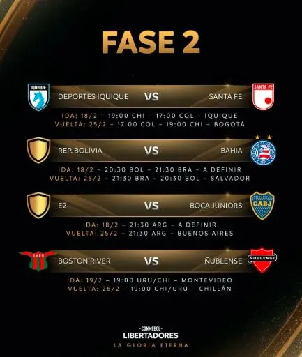 Programación de Copa Libertadores 2025 (Conmebol)