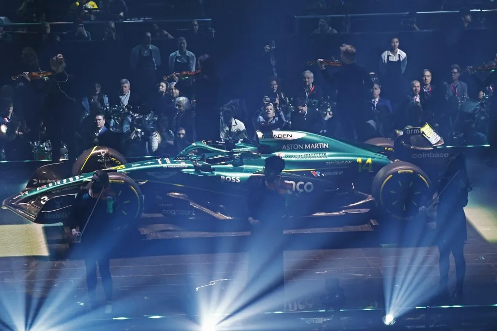 Aston Martin durante F1 75 Live en The O2 Arena (Getty Images).