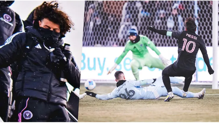 Falcón vio desde la banca el golazo de Lionel Messi.