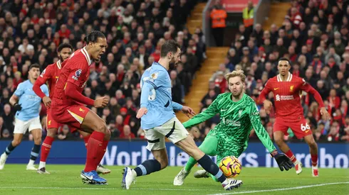 Bernardo Silva en el último Liverpool vs Manchester City.