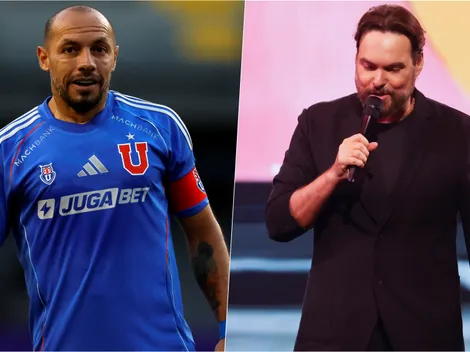 Chelo Díaz celebra el triunfo de la U burlándose de George Harris