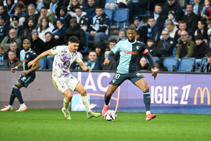 Gabriel Suazo frente al Le Havre. (Foto: Getty Images).