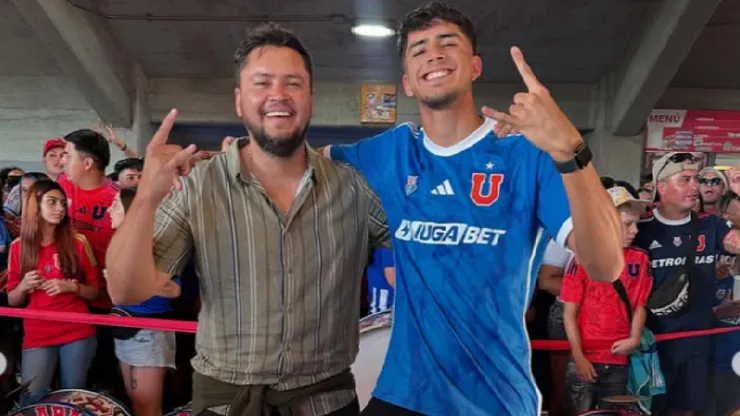 Waldo Ponce estuvo en el bombo de la U junto a su hijo este fin de semana.