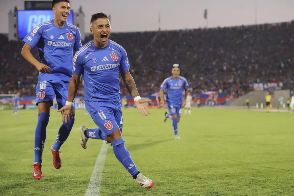 El Tucu Sepúlveda y Nico Guerra celebran el 1-0 ante La Calera. (Felipe Zanca/Photosport).