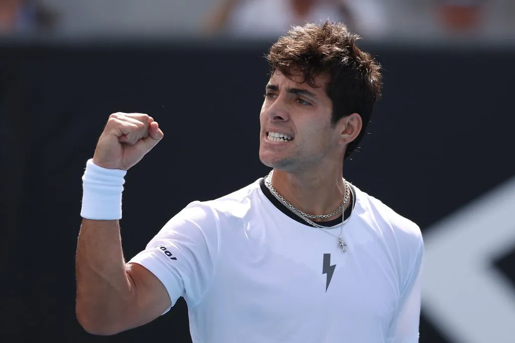 Cristian Garin celebró en el Chile Open. Imagen: Photosport