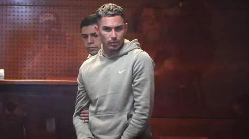 Jean Paul Pineda en su formalización tras su accidente.