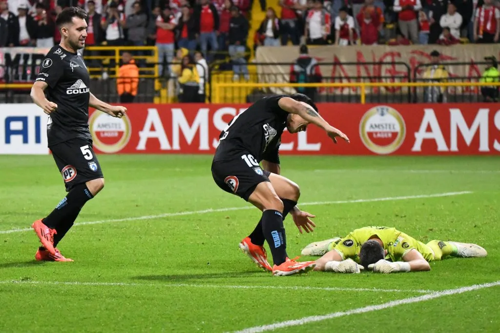 La celebración de Deportes Iquique con Leandro Requena. (Foto: Imago).