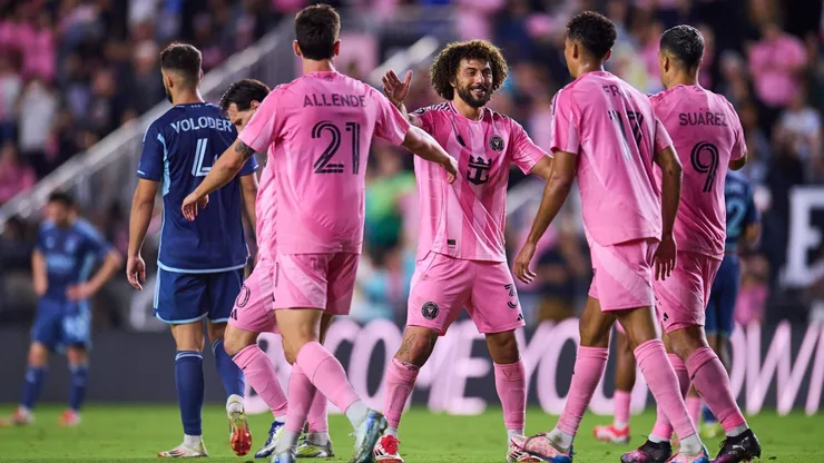 Maxi Falcón celebró mucho en su debut por el Inter Miami.