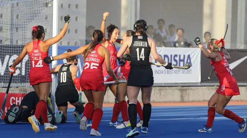 Partido valido por la Nations Cup Hockey, entre las Selecciones de Chile vs Canada, Disputado en Centro Deportivo de Hockey Césped Claudia Schüler.