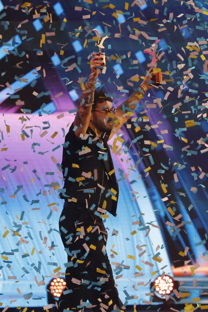 Edo Caroe sacó hasta a Huachipato al baile en su rutina en el Festival de Viña. Foto: Photosport.