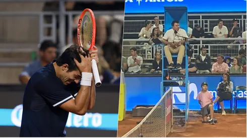 Garin quedó molesto con el umpire por una jugada donde le detuvo el saque