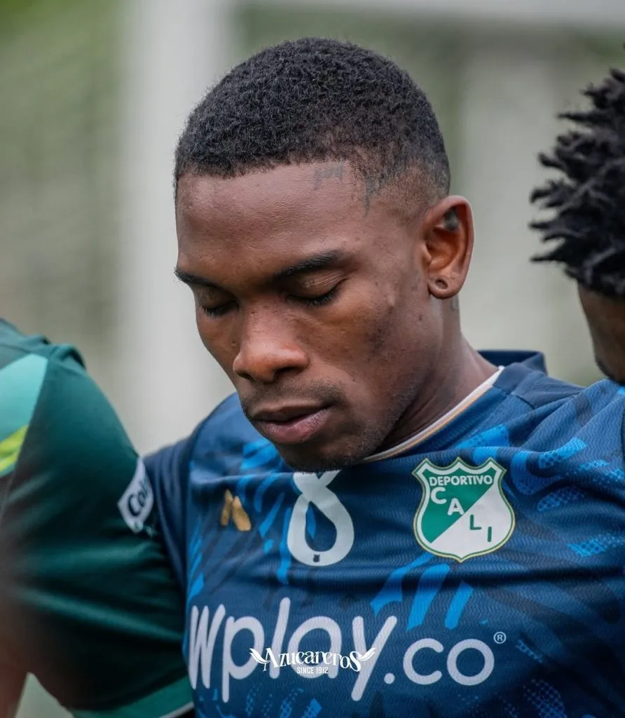 Fabián Castillo con la camiseta de Deportivo Cali.
