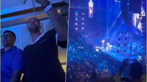 Mauricio Isla fue al Movistar Arena para cantar con Ha Ash
