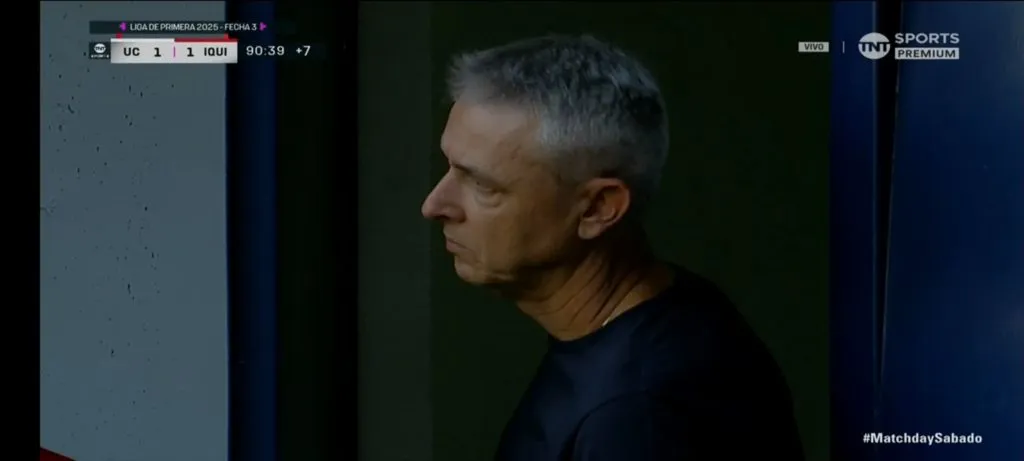 Nunes vio desde el túnel los minutos finales. Imagen: TNT Sports