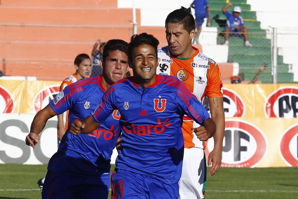 Matías Parada marcó el cuarto gol de U de Chile esa tarde en El Salvador. Foto: Marcelo Hernandez/Photosport