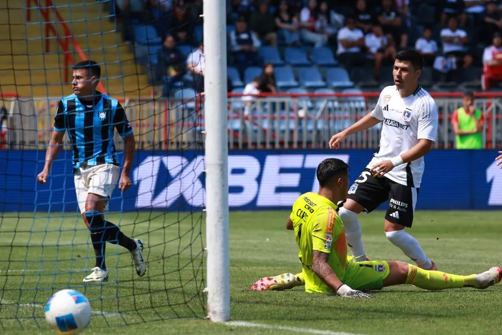 Rafael Caroca tras anotar el 1-1 de Huachipato, que venció a Colo Colo sobre la hora en el estadio CAP. (Eduardo Fortes/Photosport).