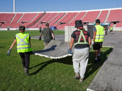 Así quedó la cancha del Nacional tras retiro de escenario de Shakira